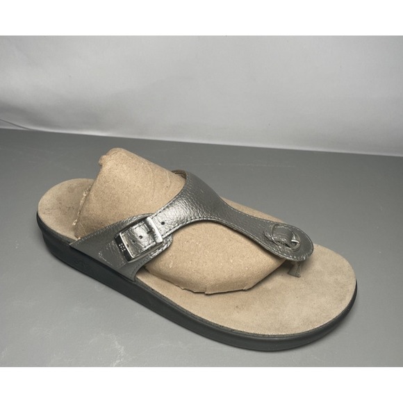 SAS Shoes - SAS Sanibel Silver Comfort Thong Sandals Size 11